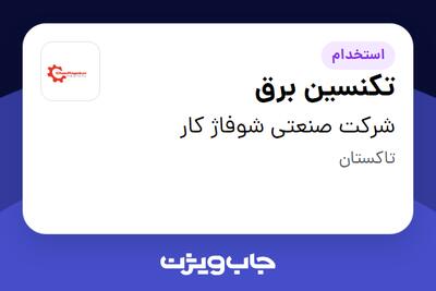  استخدام تکنسین برق - آقا در شرکت صنعتی شوفاژ کار