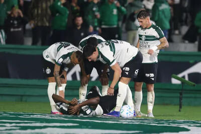  ببینید | بازیکنی از باشگاه برزیلی کوریتیبا هنگام شادی پس از گل، به داخل تونل رختکن افتاد