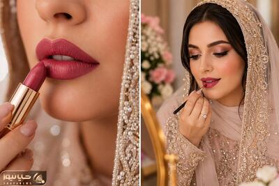 مناسب ترین رنگ رژ لب برای عروس؛ ایده های هماهنگ با رنگ کرم پودر و سایه چشم