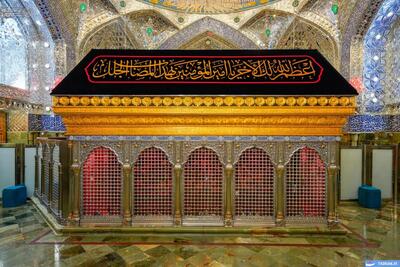 عکس: سیاه پوش شدن ضریح حرم علوی در آستانه رحلت رسول اکرم (ص)