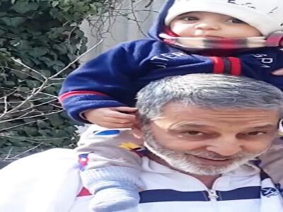  ویدئویی دیده‌نشده از شهید سپهبد موسوی کنار نوه‌اش