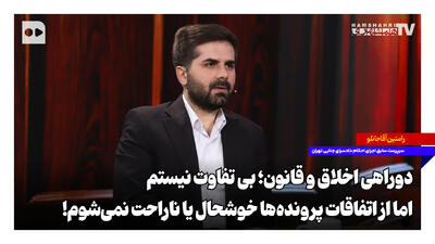 دوراهی اخلاق و قانون؛ بیتفاوت نیستم اما از اتفاقات پروندهها خوشحال یا ناراحت نمیشوم!