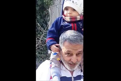  ویدئوی تازه منتشر شده از بازی شهید سپهبد موسوی با نوه خردسالش