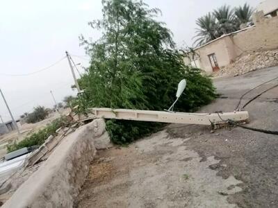  ​طوفان «چهل‌پسین» ۹۷۰ میلیارد ریال به شبکه برق فارس خسارت زد