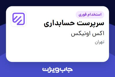 استخدام سرپرست حسابداری در اکس اونیکس