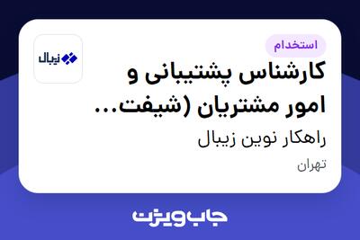 استخدام کارشناس پشتیبانی و امور مشتریان (شیفت شب) در راهکار نوین زیبال