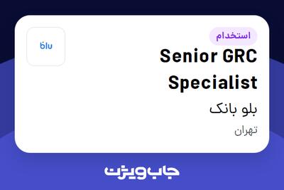  استخدام Senior GRC Specialist در بلو بانک