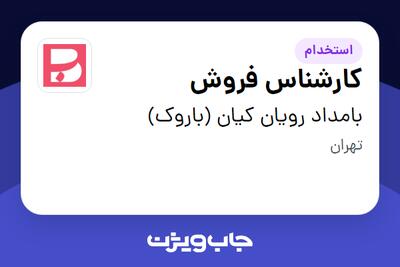 استخدام کارشناس فروش در بامداد رویان کیان (باروک)