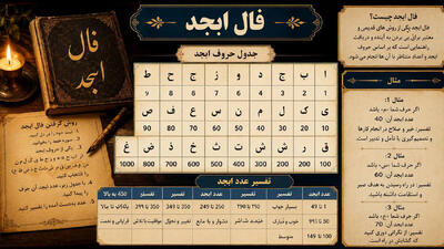 فال ابجد امروز دوشنبه ۱۹ مرداد ۱۴۰۵