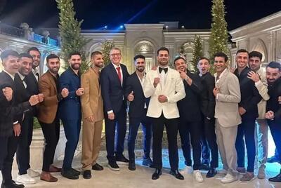 عکس جذاب از پورعلیگنجی و همسرش در عروسی