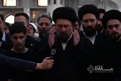  گزارش تصویری: مراسم تشییع پیکر همسر مرحوم آیت‌الله موسوی بجنوردی در حرم امام خمینی(ره)