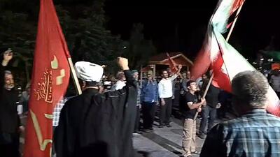  شور و حال حماسی مردم شهر شهباز در میدان مقاومت + فیلم