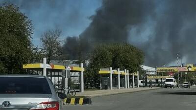 بزرگترین پالایشگاه روسیه در آتش سوخت