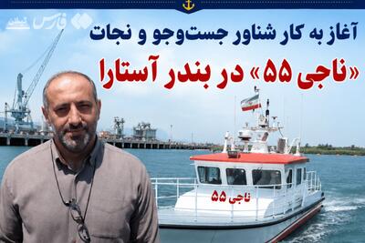 آغاز به کار شناور جستوجو و نجات «ناجی ۵۵» در بندر آستارا