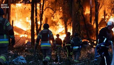  وزارت دفاع روسیه: یک انبار بزرگ پهپادهای تهاجمی در کی‌یف منهدم شد