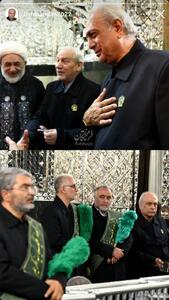  حضور بهمن دان در لباس خادمی حرم امام رضا(ع)