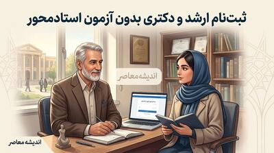 ثبت نام ارشد و دکتری بدون آزمون استادمحور ۱۴۰۵۱۴۰۶