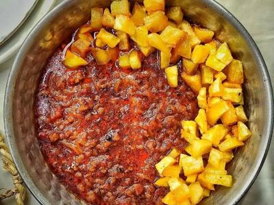 طرز تهیه خورش بیج بیج مازندرانی با برنج