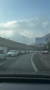  ترافیک بسیار سنگین جاده تهران شمال