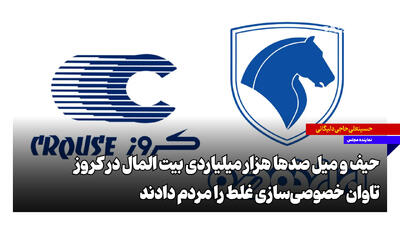 حیف و میل صدها هزار میلیاردی بیتالمال در کروز؛ تاوان خصوصیسازی غلط را مردم دادند