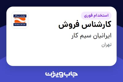 استخدام کارشناس فروش در ایرانیان سیم کار