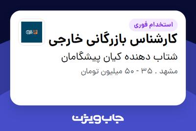 استخدام کارشناس بازرگانی خارجی در شتاب دهنده کیان پیشگامان