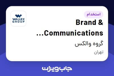 استخدام Brand Communications Manager در گروه والکس