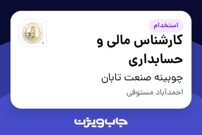 استخدام کارشناس مالی و حسابداری در چوبینه صنعت تابان