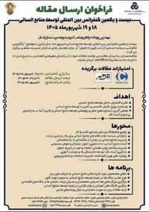 فراخوان ارسال مقاله به بیست و یکمین کنفرانس بین المللی توسعه منابع انسانی
