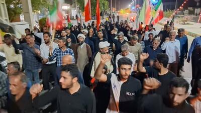 تداوم تجمعات شبانه عزت و مقاومت در آبدان + فیلم و عکس