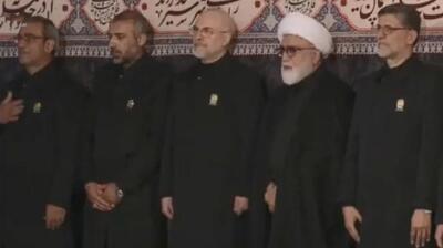  حضور قالیباف در مراسم خطبه خوانی شهادت امام رضا در حرم مطهر رضوی