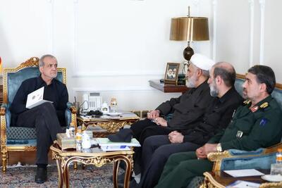  گفت‌وگوی پزشکیان و حسین طائب رئیس جدید سازمان بسیج
