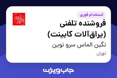  استخدام فروشنده تلفنی (یراق‌آلات کابینت) - خانم در نگین الماس سرو نوین