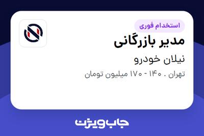  استخدام مدیر بازرگانی در نیلان خودرو