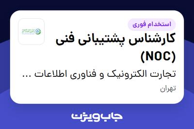 استخدام کارشناس پشتیبانی فنی (NOC) در تجارت الکترونیک و فناوری اطلاعات ملل