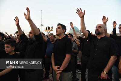  مراسم چهارپایه خوانی هم‌زمان با شهادت امام حسن (ع) در حرم رضوی
