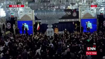  طنین انزجار از آمریکا و اسرائیل زائران در حریم رضوی در شب شهادت پیامبر اعظم(ص) و امام حسن مجتبی(ع)