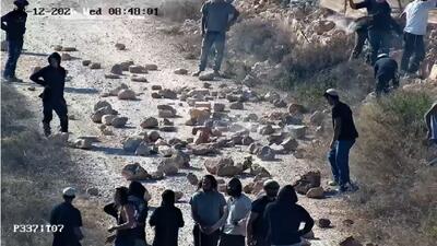 درگیری شهرکنشینان با ارتش اسرائیل در کرانه باختری