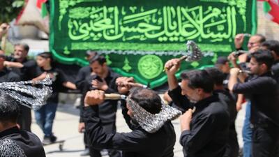  مراسم عزاداری و زنجیر زنی هیئت حضرت ابوالفضل (ع) در عسگران