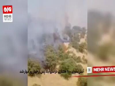 مهار حریق در جنگلهای سروآباد کردستان پس از ۴ روز تلاش