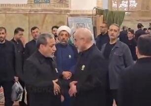 گفتوگوی قالیباف و عراقچی در حاشیه مراسم شب شهادت امام رضا(ع) در مشهد