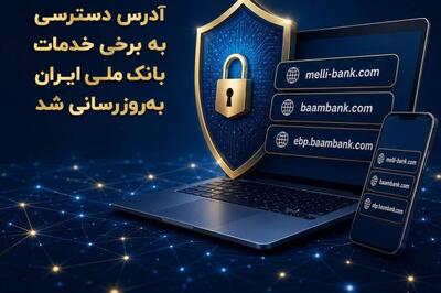 آدرس دسترسی به برخی خدمات بانک ملی ایران بهروزرسانی شد