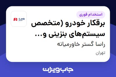  استخدام برقکار خودرو (متخصص سیستم‌های بنزینی و هیبریدی) - آقا در راسا گستر خاورمیانه