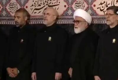  حضور دکتر قالیباف رئیس مجلس در مراسم خطبه خوانی شهادت امام رضا(ع) در حرم رضوی