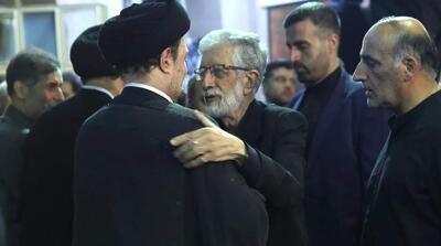  سید حسن خمینی در آغوش حدادعادل - مردم سالاری آنلاین