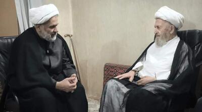  دیدار حسین طائب با آیت‌الله سبحانی - مردم سالاری آنلاین
