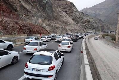 ترافیک سنگین در محور چالوس