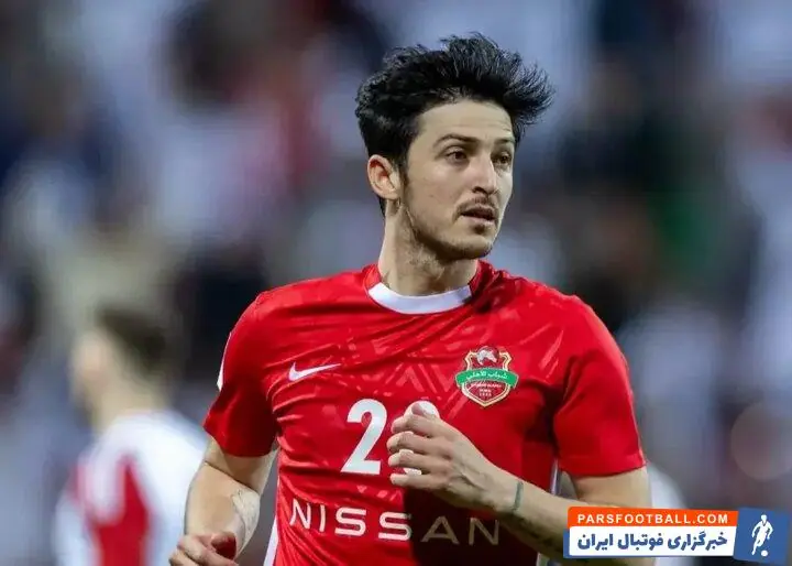  تصویر سردار آزمون روی پوستر تیم فوتبال شباب الاهلی در دیدار با خورفکان