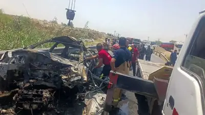  حریق مرگبار پژو ۲۰۶ در محور اهواز ـ شوش / ۲ نفر در شعله‌های آتش جان باختند