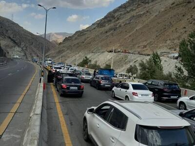 ترافیک شدید در آزادراه تهران - شمال و جاده کرج - چالوس - سلام نو